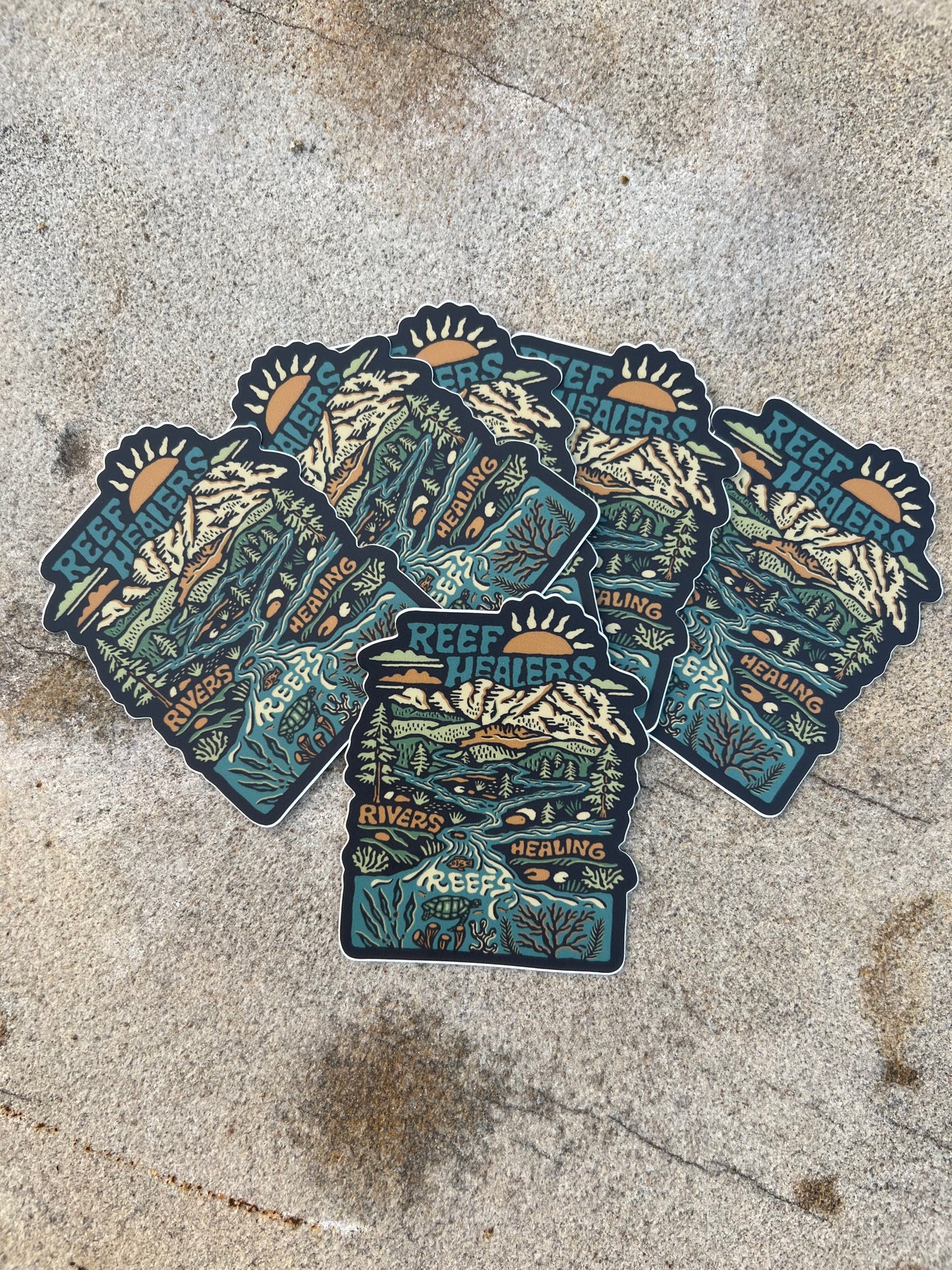 Rivers Healing Reefs Stickers